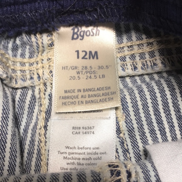 12m (4/$20) Engineer-Stripe OshKosh Jeans - Picture 9 of 16